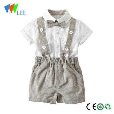 Cross-border for baby clothing set 2018 summer new baby suit boy gentleman bow tie pants suit 2 pieces