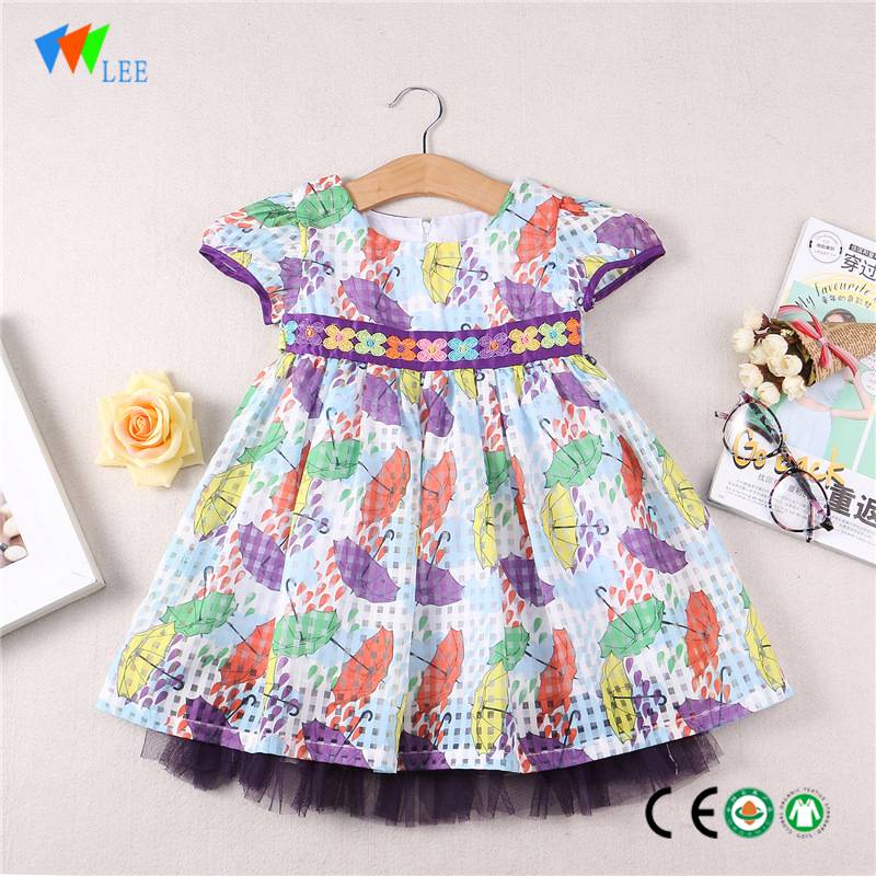 fashion style children party dresses for girls new model beautiful baby dresses
