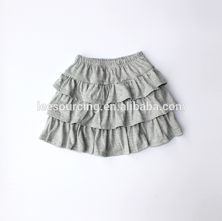 Wholesale fashion children girls cotton tiered beautiful girls short skirts