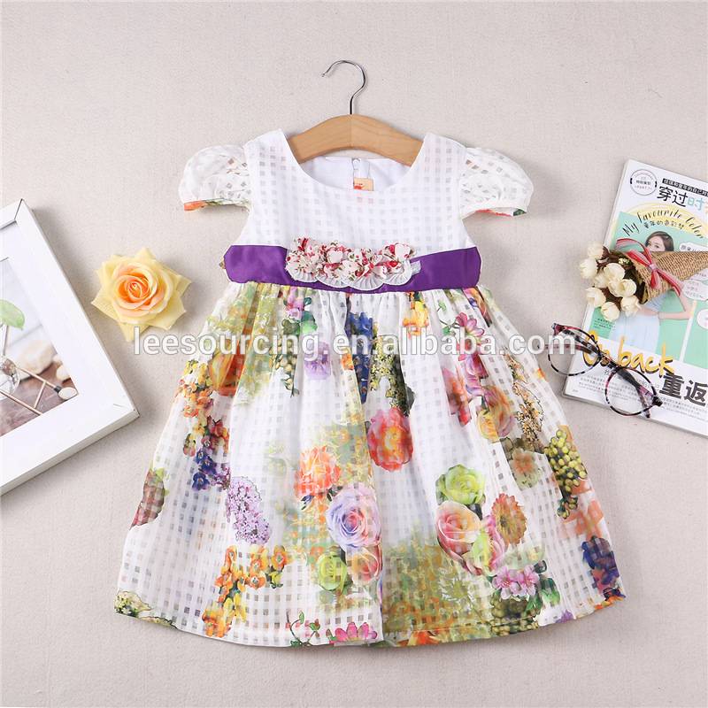 Wholesale summer short sleeve princess dress baby girl dress clothes