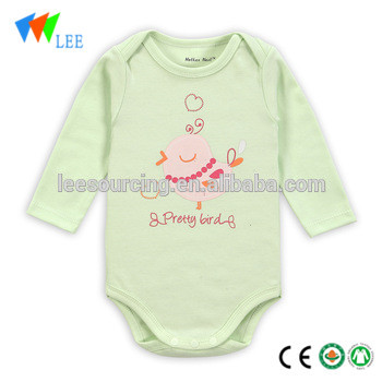 Wholesale newborn baby clothes long sleeve bodysuit baby romper100% cotton jumpsuit