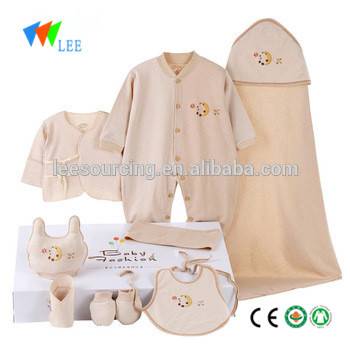 висококачествен органичен памук бебешки дрехи комплект подарък
