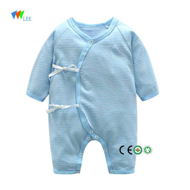 soft organic cotton long sleeve plain baby clothes rompers