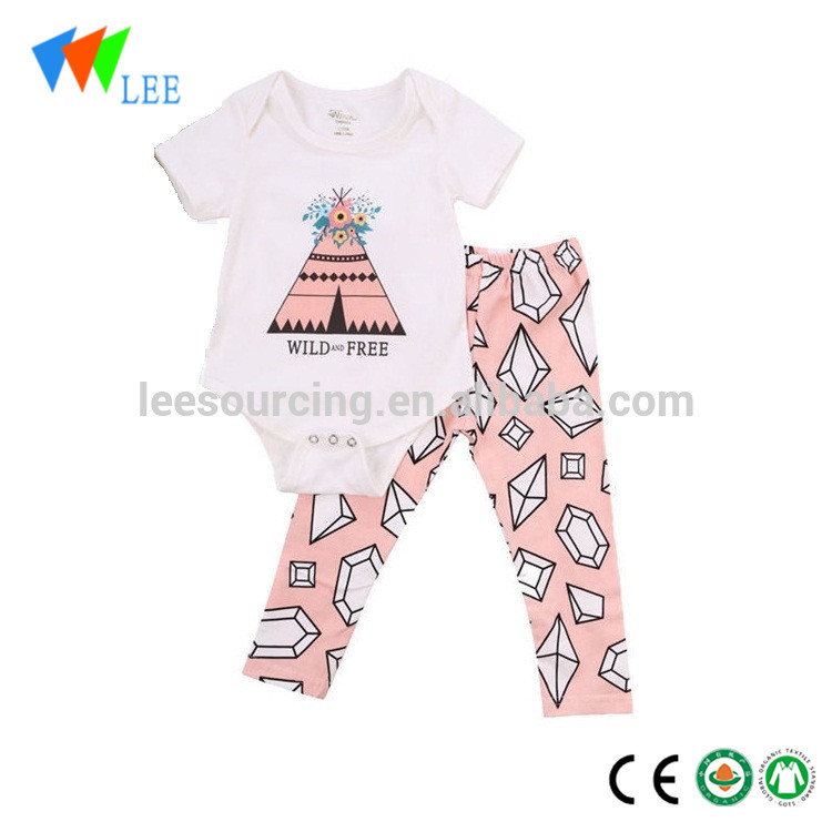 Baby-Bekleidung 2 Stück Hosen Set Junge Baby-Spielanzug Baumwolle