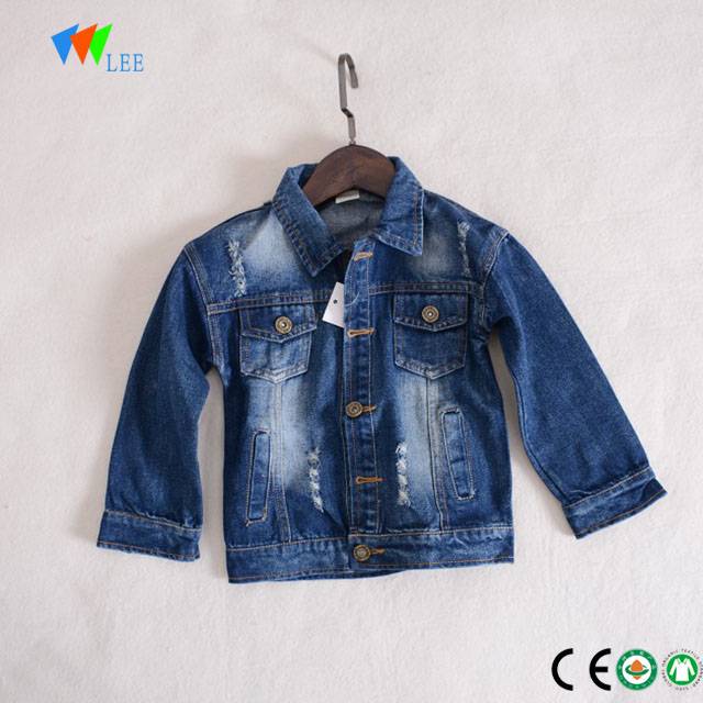 wholesale new design igh quality denim jacket forbaby boys kids