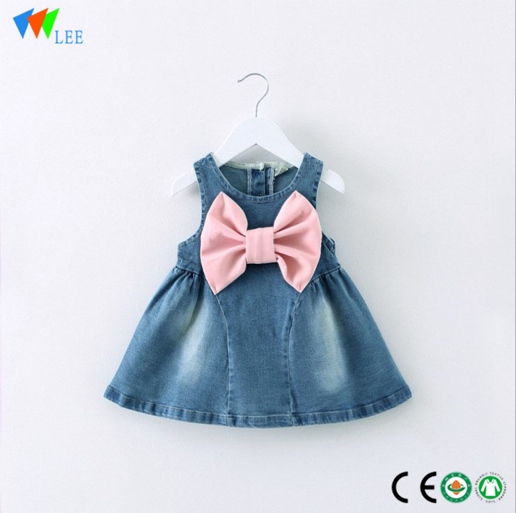 Wholesale Bowknot Style cheap price baby fashion dress