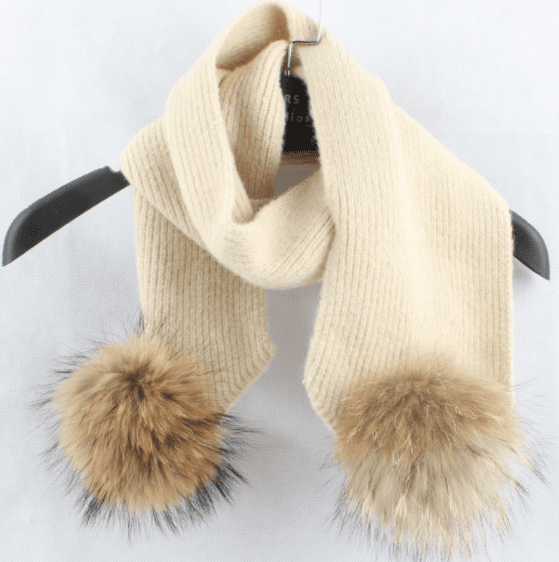 Children's woolen scarf raccoons knitted warm neck