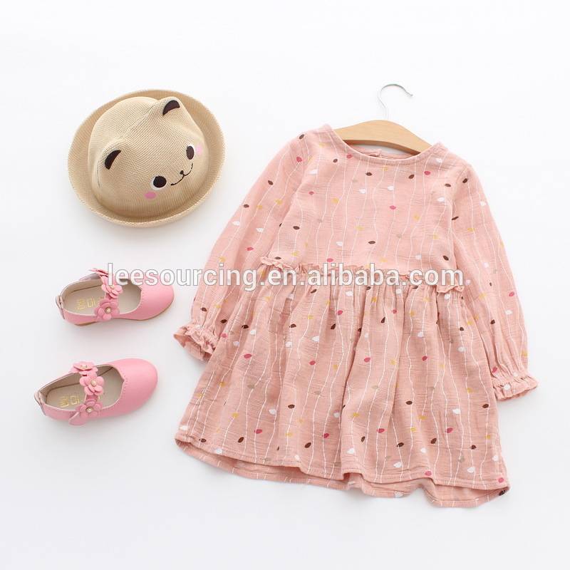 Discount wholesale Baby Children Outfit - Wholesale new design baby girls long sleeve clothes cotton ruffle sleeve casual diablement fort dress for kids – LeeSourcing