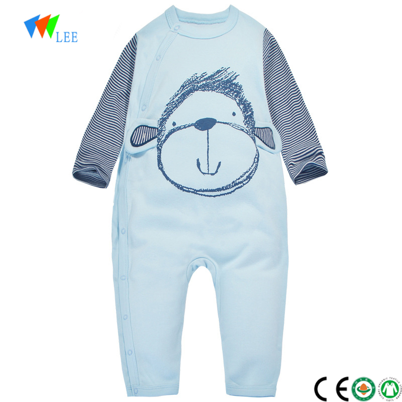 бебе на едро дрехи 3/4 sleeve100% пениран памук нов дизайн onesie бебешки дрехи гащеризон новородено
