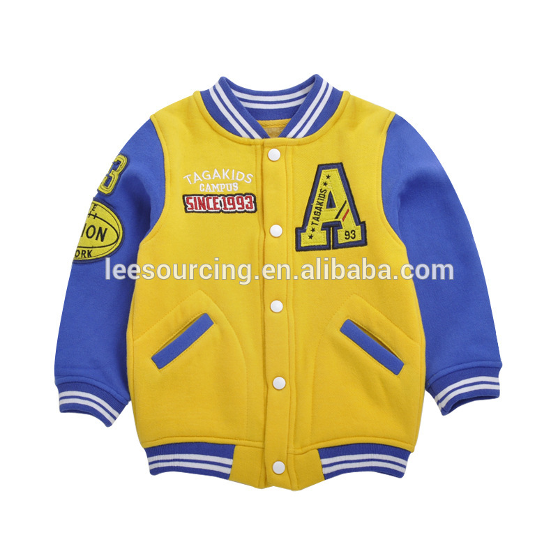 Hot sale baby thick cotton boys thick cotton baseball jacket