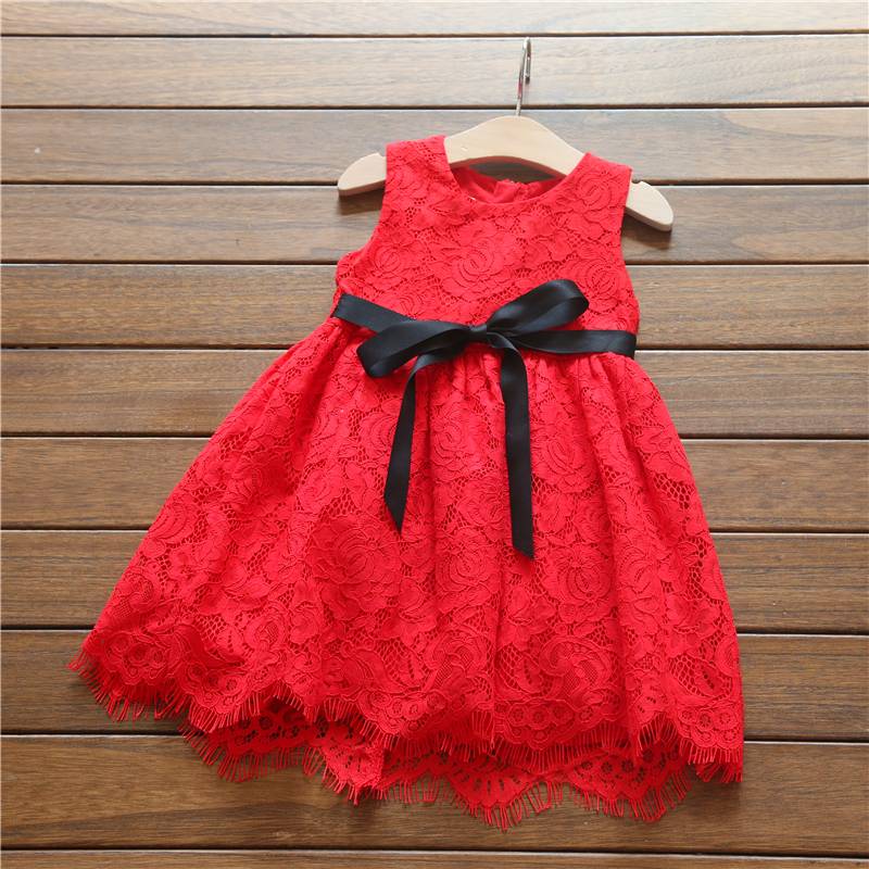 Europe style for Clothing Kids - Wholesale Lace Girl Banquet Dress Sleeveless Fashionable Party Girl Dress – LeeSourcing