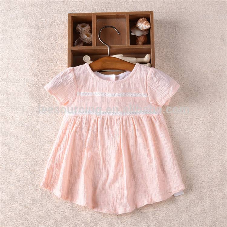 Summer fashion short sleeve cotton baby girl dress