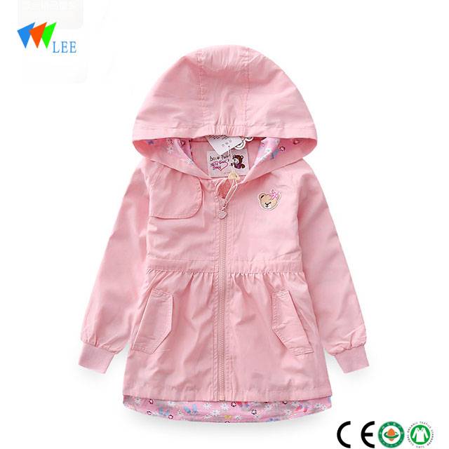 3-6T high quality wholesale kid girls new design long coat