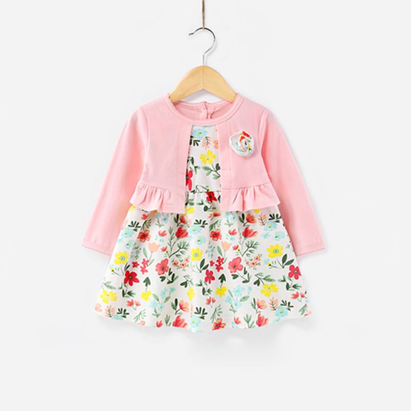 Legújabb design, 100% pamut Birthday Dress For Baby Girl