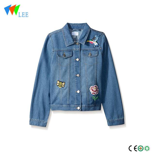 Adults age group and breathable feature women denim jacket