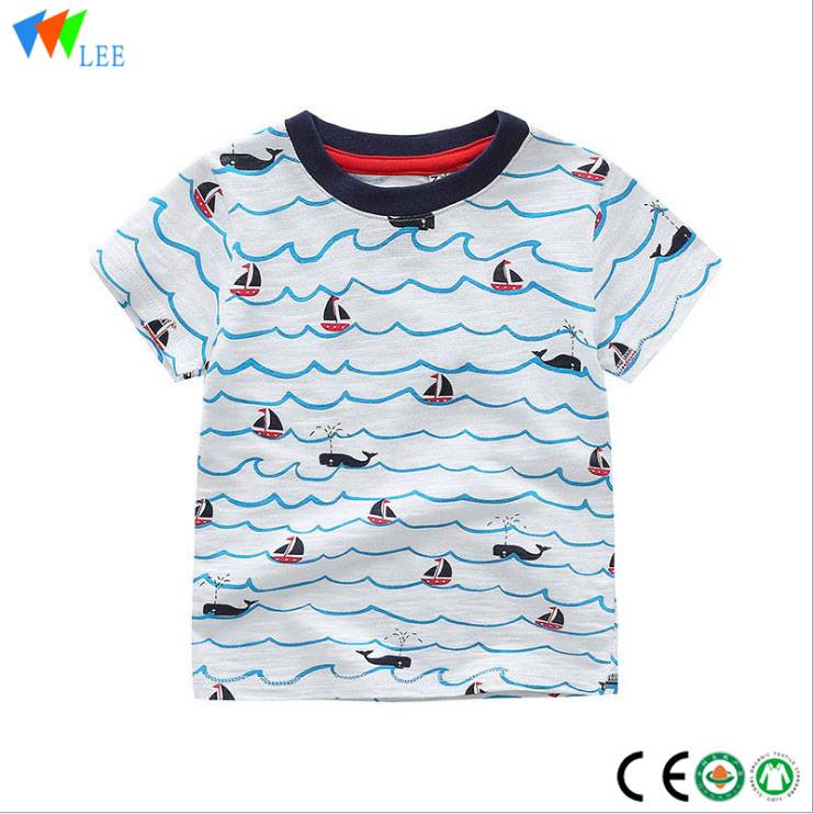 New Design cute cheaper kids 100% cotton custom print cartoon T-Shirts