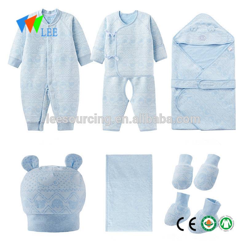 High quality wholesale 100% cotton cute cartoon baby gift set clothes