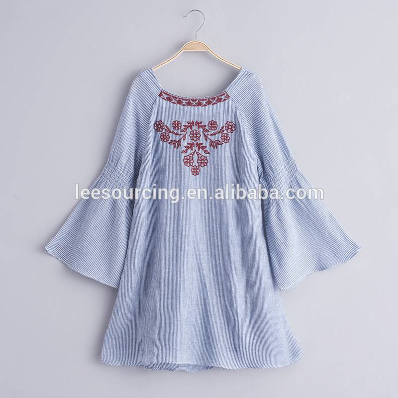 China wholesale Khaki Harem Trousers - New design Girl cotton top Girl Ruffle sleeve dress – LeeSourcing