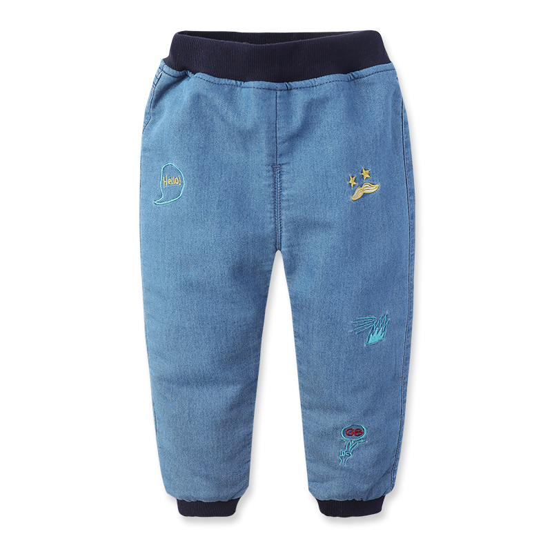 2018 Bag-ong Fashion Custom Gi-imprinta sa mga Bata Jeans Kids Lingaw Clothing Baby Karsones