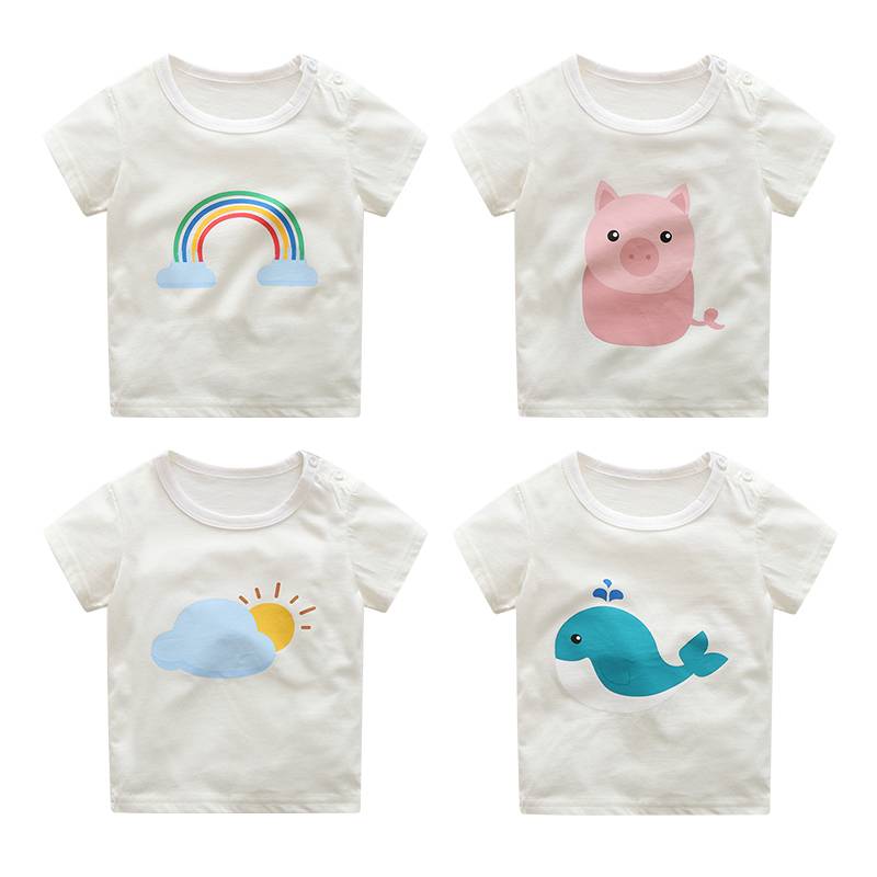 Grosir bayi rancangan anyar kualitas dhuwur baby pola katun fashion Anak t-shirt