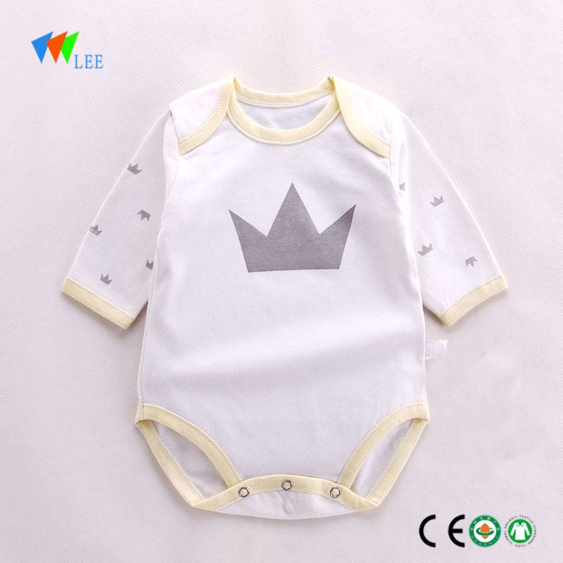 wholesale branded newborn fashion 3/4 sleeve baby clothes baby body romper