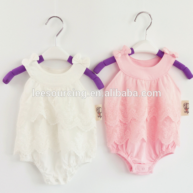 Wholesale baby girl tiered dress with shorts romper bodysuit newborn clothes design