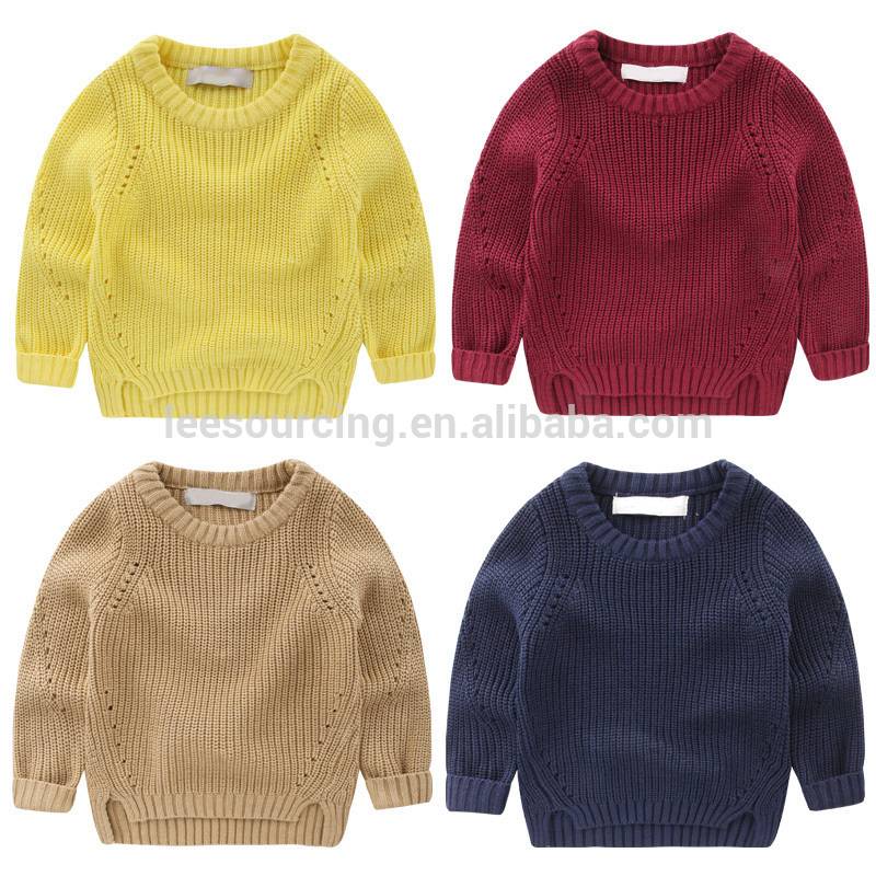 New baby boy sweater design round collar for children clothing wholesale