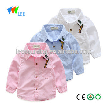 boutique baby clothes embroidery baby boys long sleeve shirts kids tops wholesale