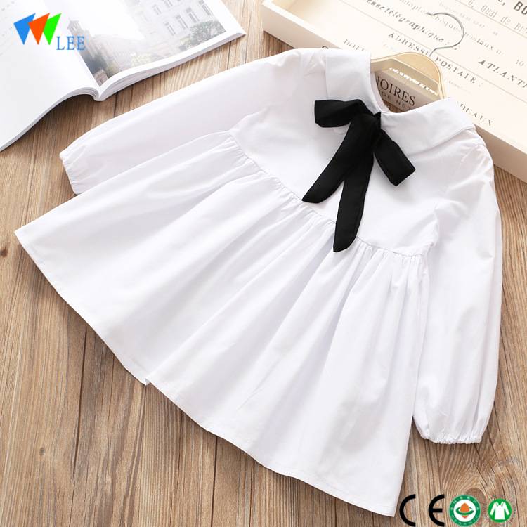 الصين تصنيع الاطفال نموذج جميل فستان مع زهرة بالجملة أحدث التصاميم واللباس أطفال