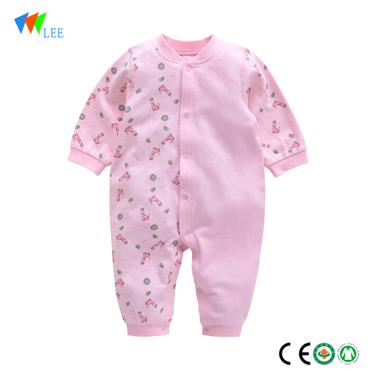 Top quality eco friendly soft baby clothes romper organic cotton baby romper