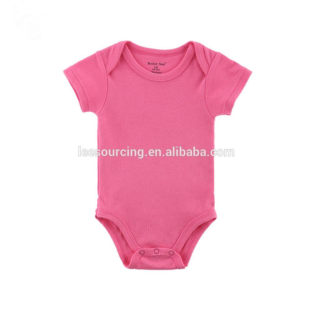 Hot selling baby girl jumpsuit organic cotton baby onesie