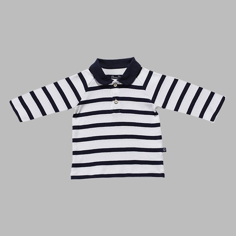 engros nyfødt baby klær stripe vintage barnas boutique 100% bomull vanlig t-skjorter