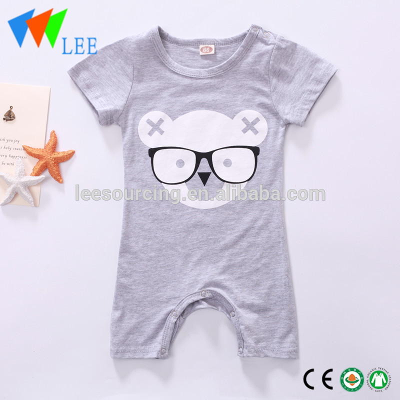 Factory wholesale Muslim Swimwear - Cotton Baby Rompers Custom Printed Jumpsuit Short Sleeve Baby Onesie – LeeSourcing