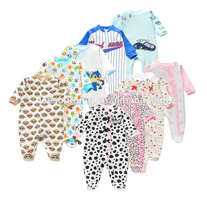 Manufactur standard Blank Baby Clothing Sets - Baby Onesie Plain Cartoon Footed One-Piece Cotton Newborn Baby Clothes Baby Layette – LeeSourcing