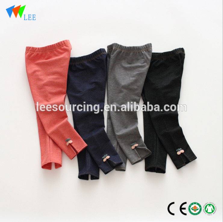 China Factory Direct sale Girl Solid Leggings cotton