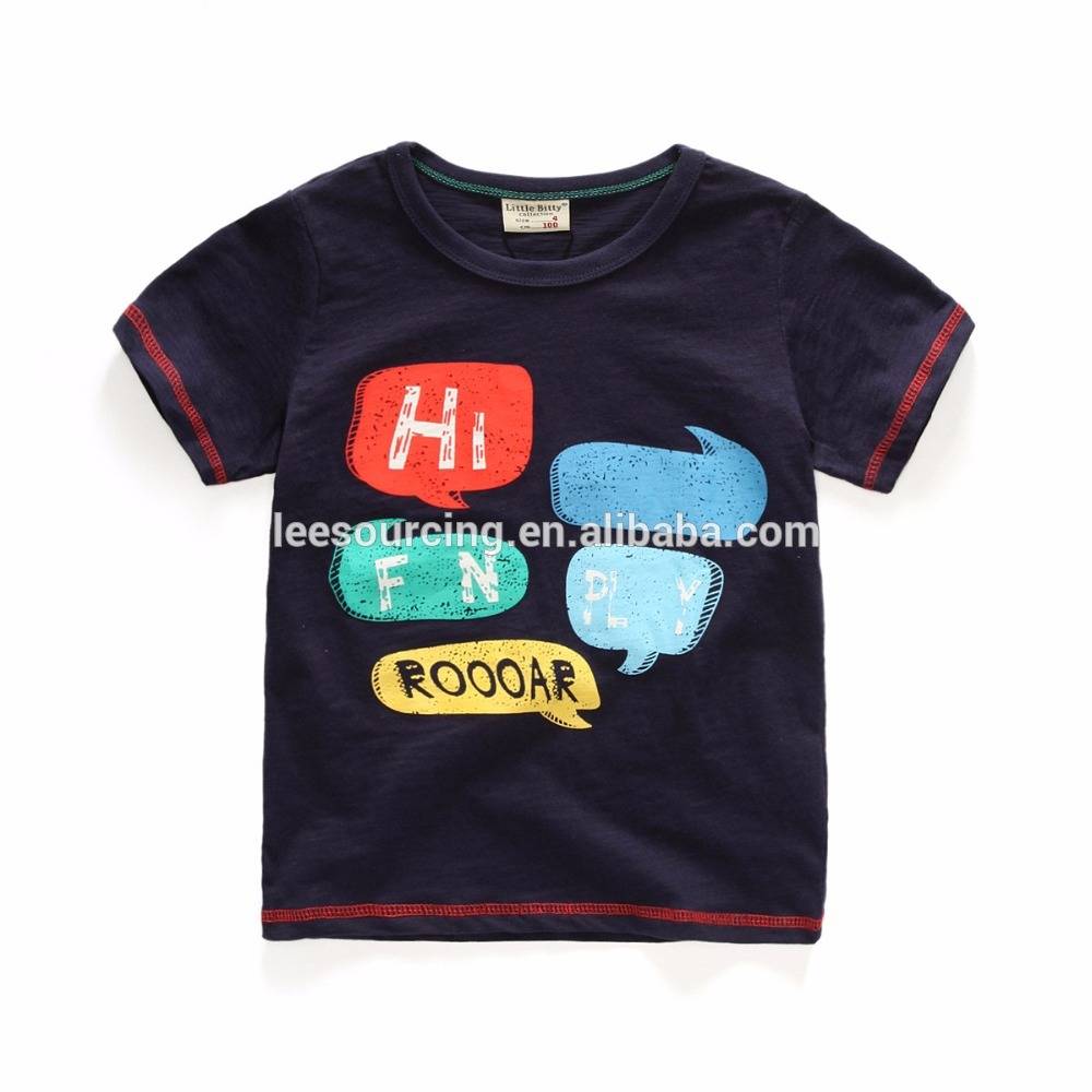 Wholesale casual style baby boys custom t shirt printing