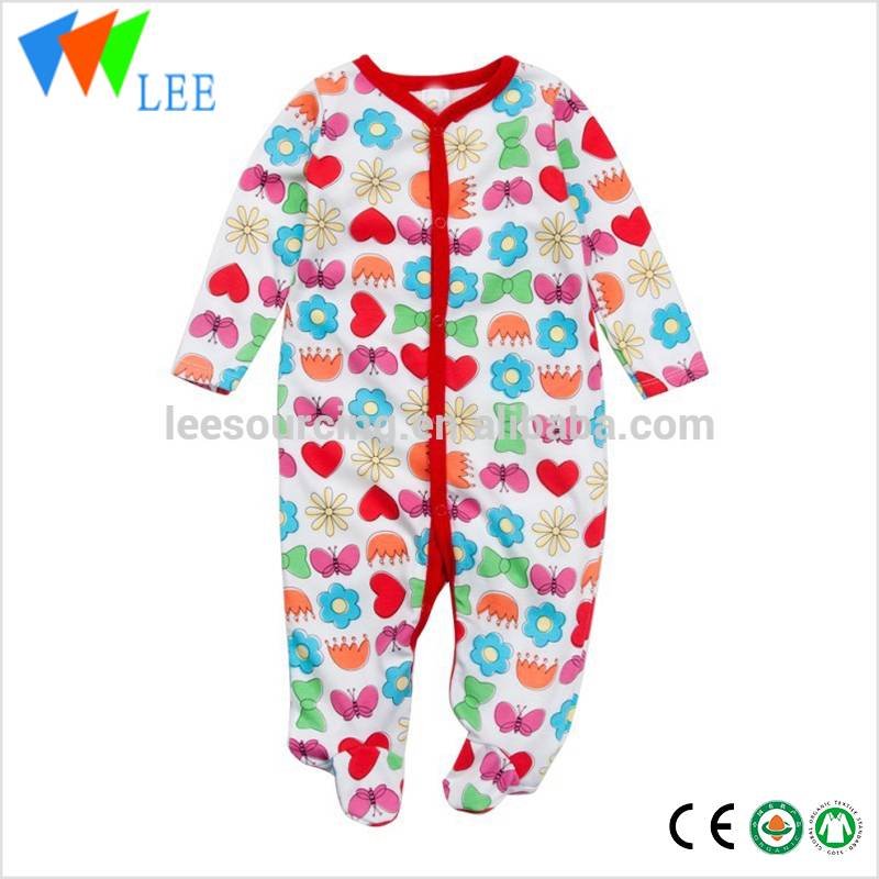 Wholesale summer cotton boys long sleeve baby playsuit