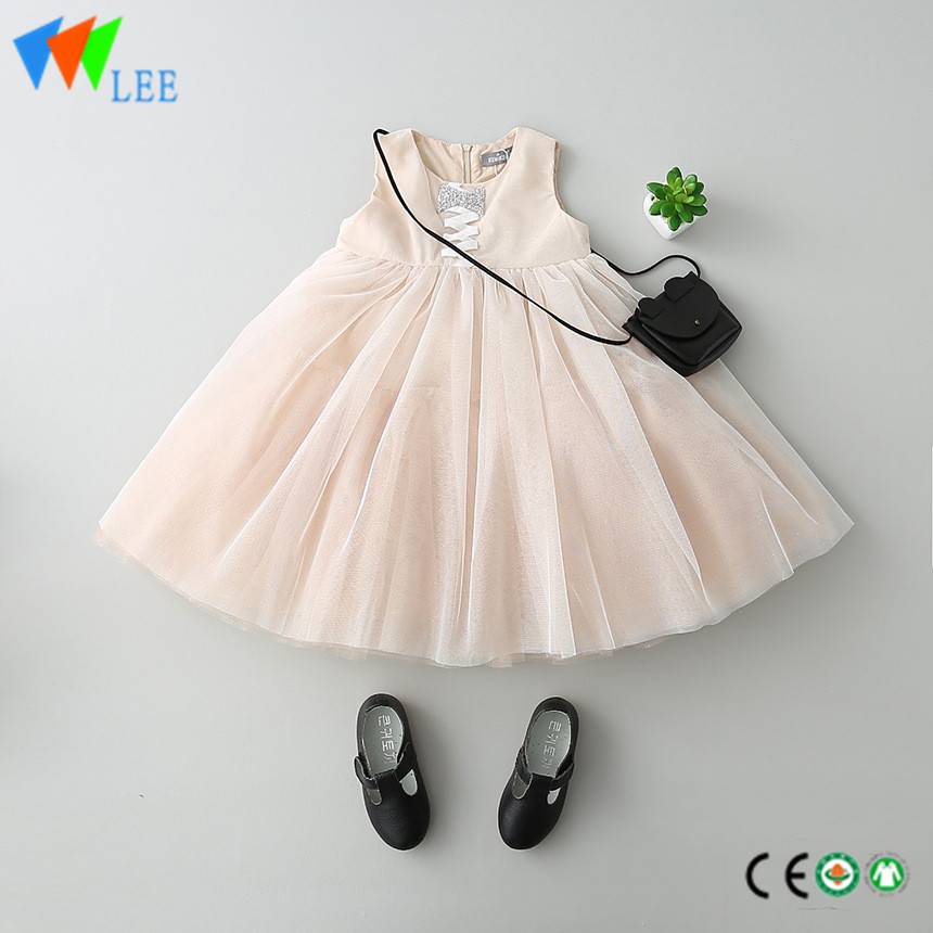 New style 100% cotton summer girl princess dress