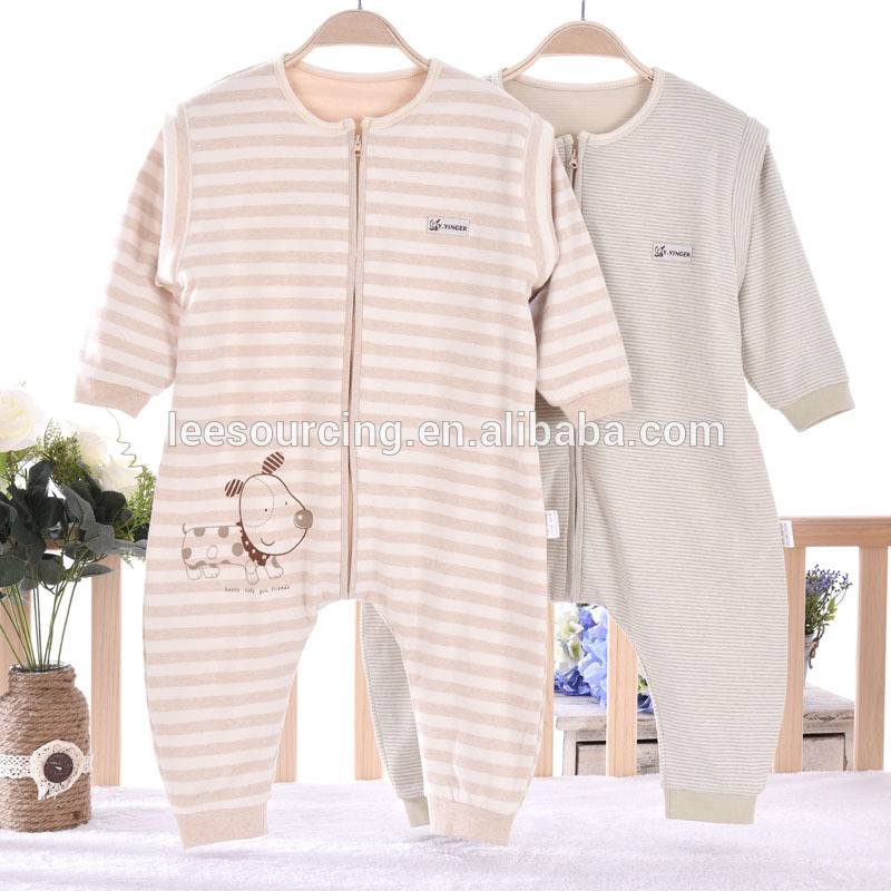 Wholesale organic cotton long sleeves baby bodysuit
