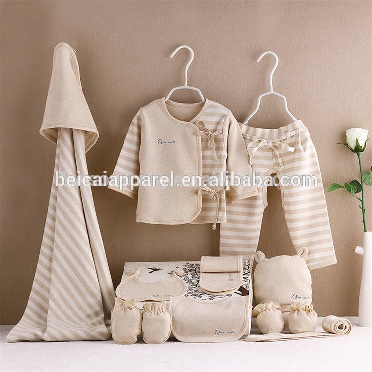100% Organic Cotton Infants Baby Clothing Sets For Newborn Gift Box Clothes