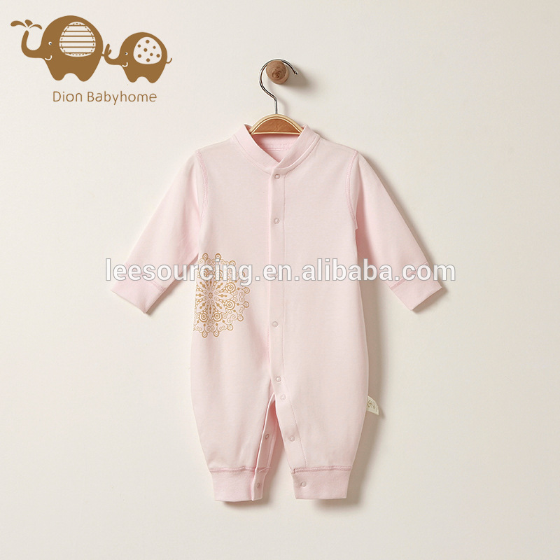 Baby layette cute pink playsuit 100% cotton jumpsuit for girls
