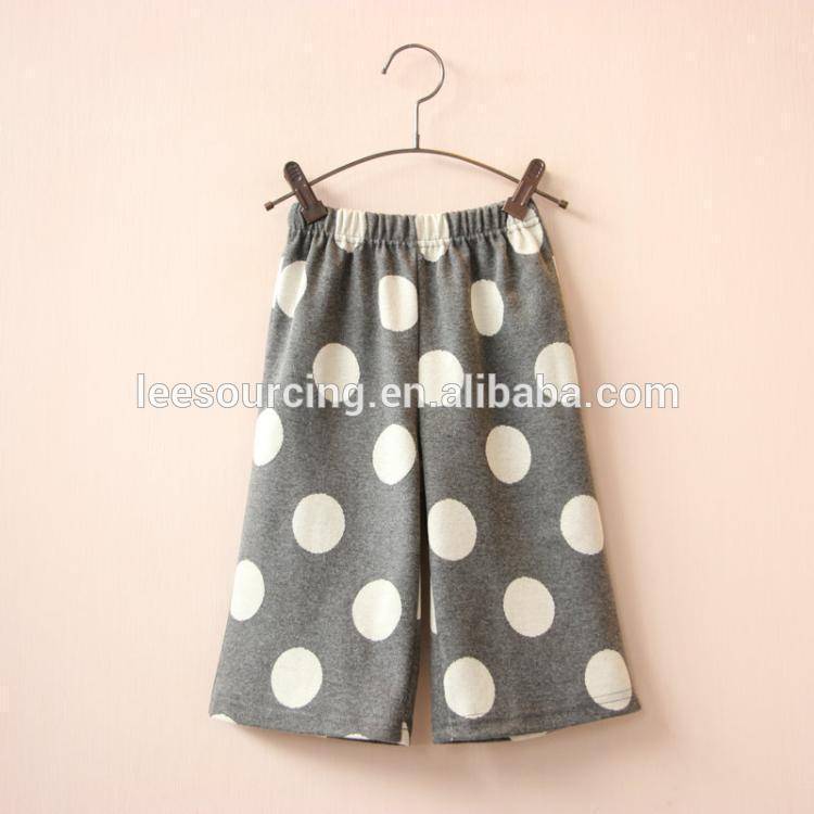 New Fashion Design for Hot Girls Jeans Shorts - Fashion Polka Dot Gray Cotton Children Casual Palazzo Pants – LeeSourcing
