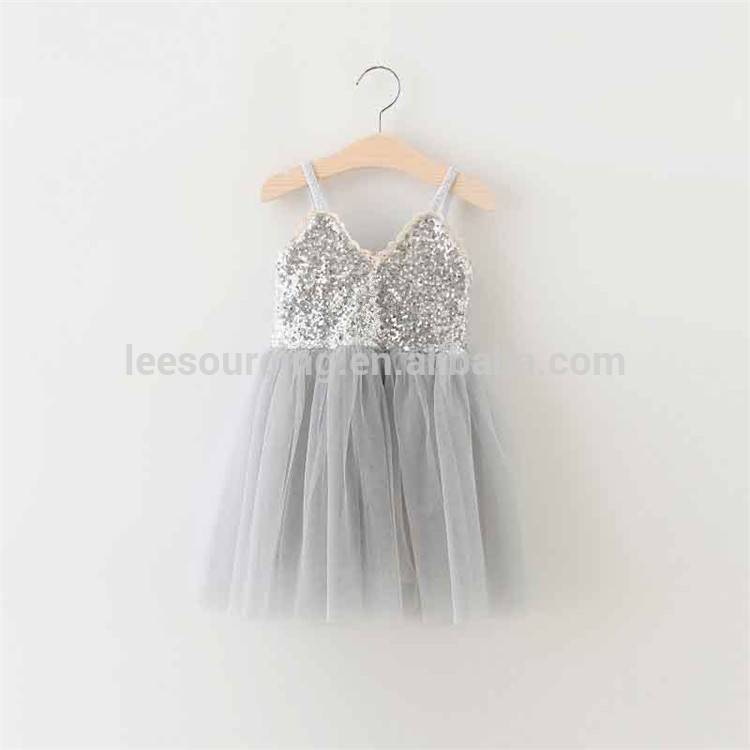 Baby Girl High Quality Suspender Sequin Shinning Party Kids Dresses