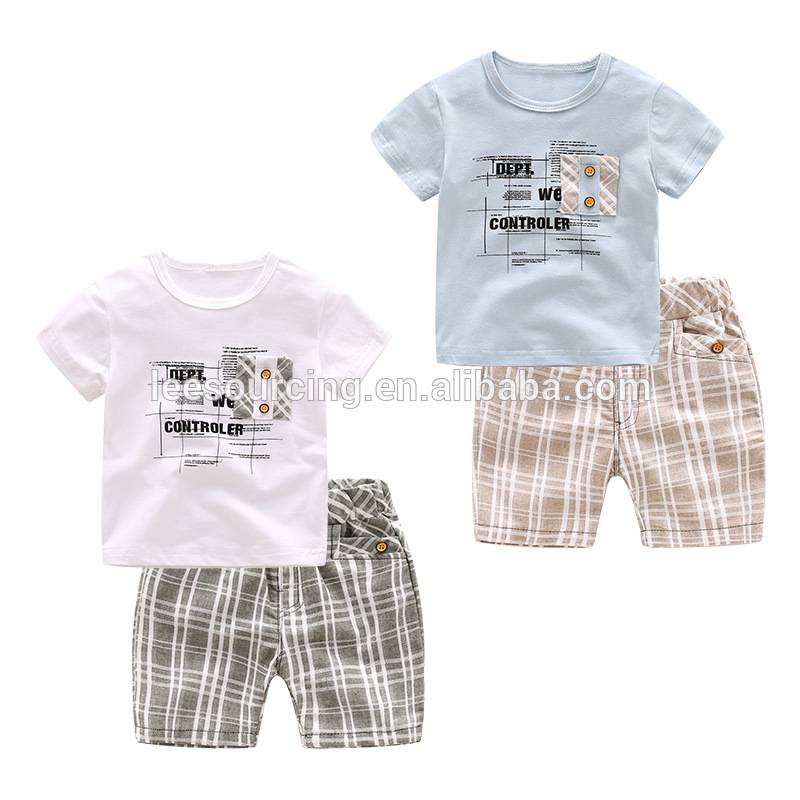 Wholesale exporting european baby boy clothing sets kids sport clothes