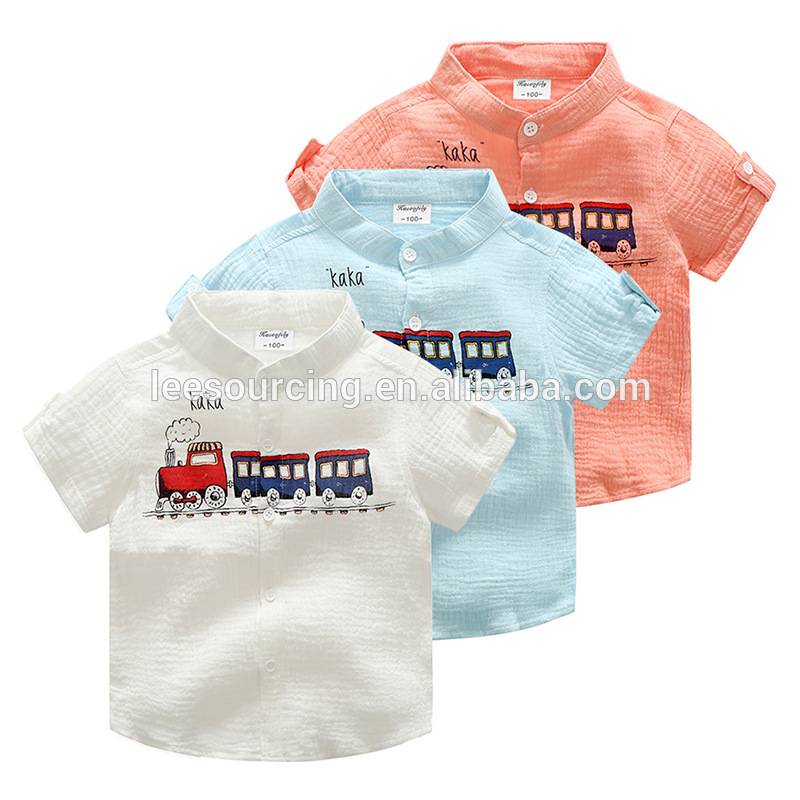 Wholesale summer new style soft blouse casual boys kids blouse