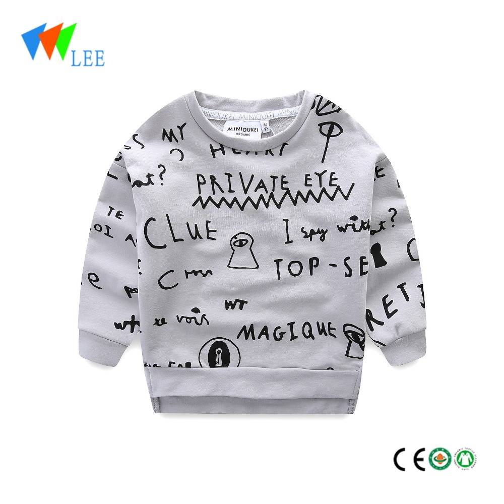 New design baby boy sweatshirt children printing sweatshirt kids clothes