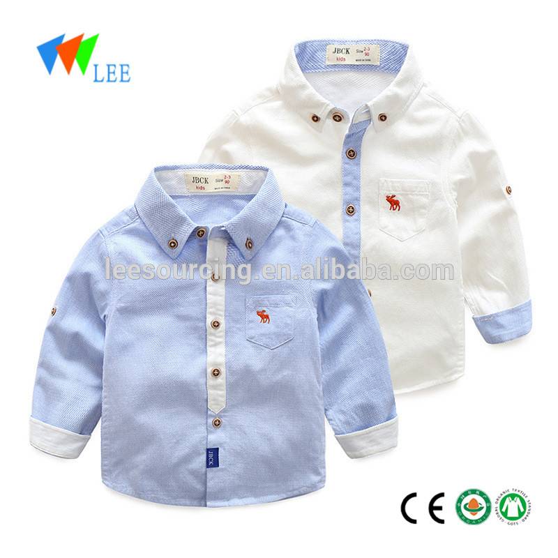 baby boys long sleeve shirts embroidery kids tops