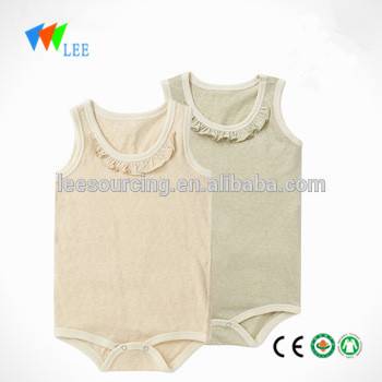 High quality blank organic cotton baby girl blank baby rompers