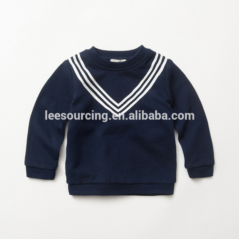 Massive Selection for Quick Dry Boardshorts - Wholesale navy style stripe long sleeve baby girls crewneck sweatshirt – LeeSourcing