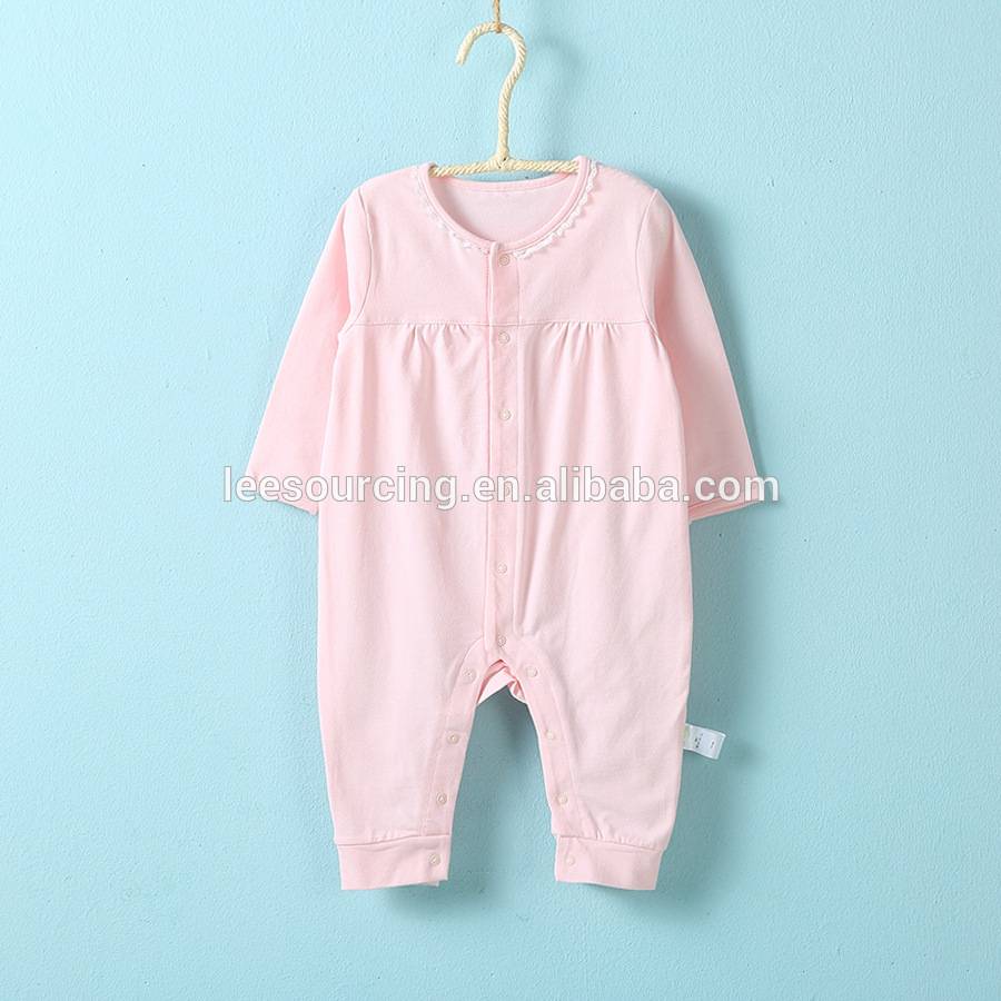 High quality long sleeve blank baby girl rompers